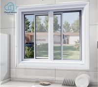 Fenêtre coulissante en vinyle à deux panneaux en PVC sur mesure pour cuisine, maison, construction extérieure