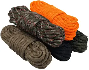 Cabo de paraquedas de 3mm/4mm, para atividades ao ar livre, 7 fios, núcleo, nylon 550 para cabo