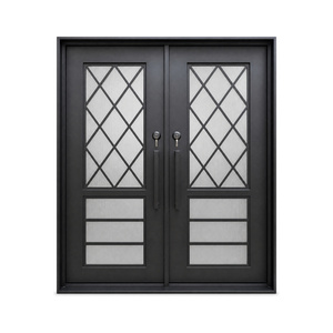 Porte en fer forgé découpée au laser, de haute qualité, pour entrée, avec technologie de pointe, produit tendance <span class=keywords><strong>2021</strong></span>, OEM promotionnel à double prix - Product Image 1