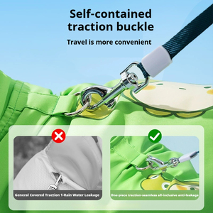 Hot Sale Adjustable Full Body Dog Raincoat com Transparente PU <span class=keywords><strong>Rain</strong></span> Boots Verão Imprimir Casaco Impermeável para Cães - Product Image 4