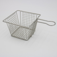 Panier de service en acier inoxydable pour frites, panier de présentation alimentaire en maille pour bureau, outil de cuisine