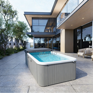 Spa rectangulaire extérieur en gros, 5,5 m, <span class=keywords><strong>piscine</strong></span> à remous, spa familial en acrylique, fonction de massage à jets d'air pour une utilisation en jardin - Product Image 3