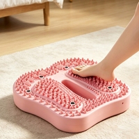 Tapis d'acupression portable en PVC pour massage des mains, outil de réflexologie écologique léger avec sac pour soulager le stress