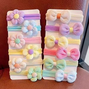 Coleteros con Flores y Lazos para Niñas, Bandas Elásticas para el Cabello de Colores, Accesorios para el Cabello de Uso Diario - Product Image 1