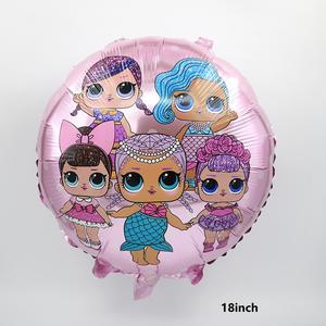 Ballons à l'hélium de fête <span class=keywords><strong>Lol</strong></span> de dessin animé de 18 pouces pour enfants décorations de ballons de poupée d'anniversaire pour <span class=keywords><strong>les</strong></span> fournitures de fête d'enfants - Product Image 5