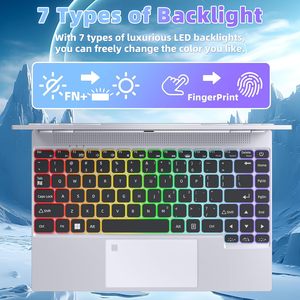 แล็ปท็อป 2 in 1 รุ่นใหม่ล่าสุด ปี 2025 ระบบปฏิบัติการ Windows 11 หน้าจอสัมผัส 14 นิ้ว แรม 32GB พื้นที่เก็บข้อมูล 1TB ชิปประมวลผล DDR4 พร้อมเครื่องอ่านลายนิ้วมือ และแป้นพิมพ์เรืองแสง - Product Image 5