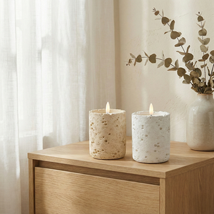 Portavelas de Concreto con Diseño de Cuenca Cilíndrica, Estilo Moderno, Vela LED para Decoración del Hogar, Gran Venta - Product Image 1