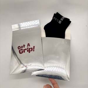 Custom LOGO Kraft Paper Mailer for <b>Hoodies</b> Clothing Mailing Bag Silver Shipping Bags Glossy - Product Image 5