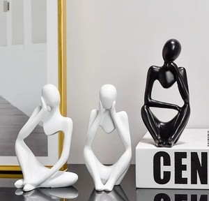 Scandinavian lấy cảm hứng từ mini nhựa thủ công sáng tạo trái phải suy nghĩ Máy tính để bàn đồ trang trí cho nhà phòng khách trang trí nghệ thuật trang trí - Product Image 1