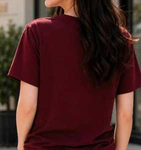 Women's <b>Olive</b> <b>Green</b> Brown Short Sleeve Crew Neck Solid Regular Fit Casual Knitted Eco-Friendly <b>T</b>-<b>Shirt</b> Summer - Product Image 5