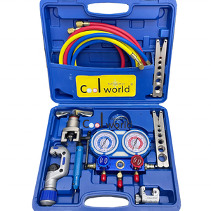 शीतवर्ल्ड R410a r134a r32 गुना गेज सेट/बहुक्रियाशील फ्लोरिंग टूल किट - Product Image 5