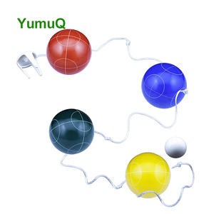 YumuQ Offre Spéciale intérieur extérieur arrière-cour 6 boules en métal/résine bocce jeu boules ensemble 109mm boule de pétanque - Product Image 2