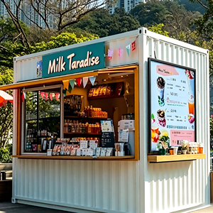 Conteneur extensible écologique personnalisé, bureau mobile extérieur, <span class=keywords><strong>restaurant</strong></span>, bar pour utilisation en food truck, panneau sandwich en acier durable - Product Image 2