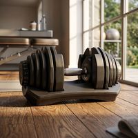 Ensemble d'haltères réglables pour la maison, système de pesage à changement rapide, 40 kg, plateau de rangement, poignée antidérapante, renforcement musculaire