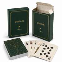 Jeu de cartes de golf personnalisé avec feuille verte, boîte de rangement, cadeau pour les membres et l'hôtellerie