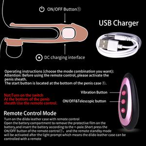 Juguetes Sexuales Realistas <span class=keywords><strong>de</strong></span> Silicona con Control Remoto, Estimulador <span class=keywords><strong>de</strong></span> Punto G, Anal, Vaginal, Extensor <span class=keywords><strong>de</strong></span> Pene, Funda Vibradora Eléctrica para Dildo - Product Image 6