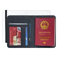 SCCFMM - Porta Pasaportes de Sublimación por Transferencia Térmica, Material PU, Diseño Geométrico, Gran Capacidad, Múltiples Ranuras para Tarjetas