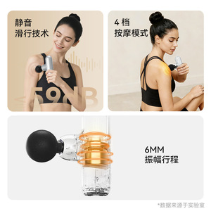 Baichang Massage Gun PM32 6 Speed Levels 4 Massage Heads USB Rechargeable Lithium Battery For Neck And Body Relief - Product Image 1