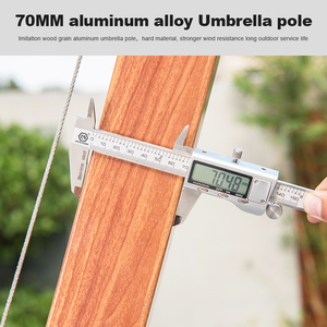 Sombrilla de Jardín Tipo Pagoda con Poste Lateral de Aluminio Resistente, Sombrilla de Playa, Sombrilla de Patio Exterior Impermeable, Diseño Moderno - Product Image 3