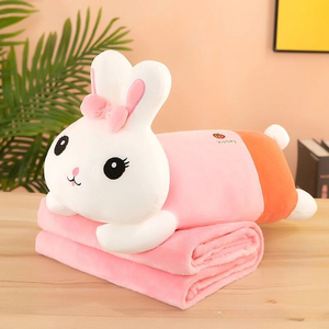 Couverture de sieste 2-en-1 en peluche avec coussin intégré pour enfants, vente en gros - Product Image 1