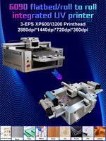 Weprint Nouvelle Imprimante DTF UV à plat et rouleau 9060 3-4 têtes 6090 pour film AB, autocollants en cristal, avec laminateur tout-en-un