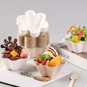 Venta al por mayor de Tazón de Pastel de Ensalada de Pulpa Desechable 180ml Tazón de Papel Mousse Paquete de Pastel Caja de Comida para Llevar Embalaje de Pastel con Tapa - Product Image 6