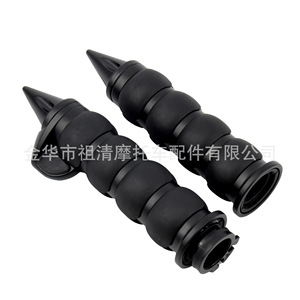 Puños de manillar de motocicleta Zuqing, empuñadura de acelerador puntiaguda de aleación de zinc, cromo negro para Harley Cruiser estilo retro - Product Image 5