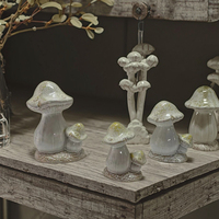Décoration de table champignon coloré en céramique personnalisable pour figurines de printemps et de Pâques Objets décoratifs