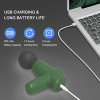 Mini masseur musculaire de poche, portable, rechargeable par USB, pistolet de massage corporel, masseur vibrant pour soulager le cou, les épaules, la taille et les jambes