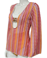 Robe de plage mi-longue en crochet imprimé extensible personnalisée, bleu clair et rose, manches longues, taille élastique, séchage rapide, étoile de mer, pour femmes