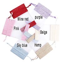 Sacs en organza et toile de jute avec cordon de serrage pour cadeaux de mariage, faveurs de fête, cosmétiques, friandises, pochettes en maille, bonbons