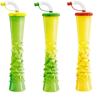 High Quality Las Vegas 24oz/28oz/32oz/50oz/100oz Slush Cups 1meter Yard Beer Glass 3000ml Yard Glass Plastic Yard Cups
