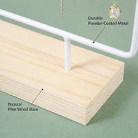 Support de présentation pour boucles d'oreilles en métal personnalisé avec base en bois, présentoir à bijoux multi-niveaux pour comptoir de magasin et organisation à domicile