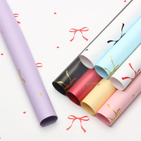 Papier d'emballage imperméable pour fleurs, papier d'emballage en forme de cœur, matériel de fleuriste DIY, emballage de bouquet en gros pour fleurs d'été
