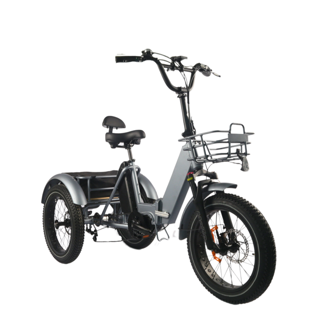 Bafang M410 Premium Electric Cargo Bike 48V 250W Mid Motor 15AH 3-Wheel Trike with Tube Lithium Battery