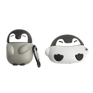 Funda de silicona para auriculares Trending Cute 3D Cartoon Penguin para Airpods 12 funda protectora para Airpods 3 funda para Airpods Pro