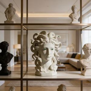 Scultura in Resina del Busto di Medusa - Decorazione di Alta Gamma per la Casa Ispirata alla <span class=keywords><strong>Mitologia</strong></span> <span class=keywords><strong>Greca</strong></span>, Scultura Personalizzata Bozhi Art - Product Image 3