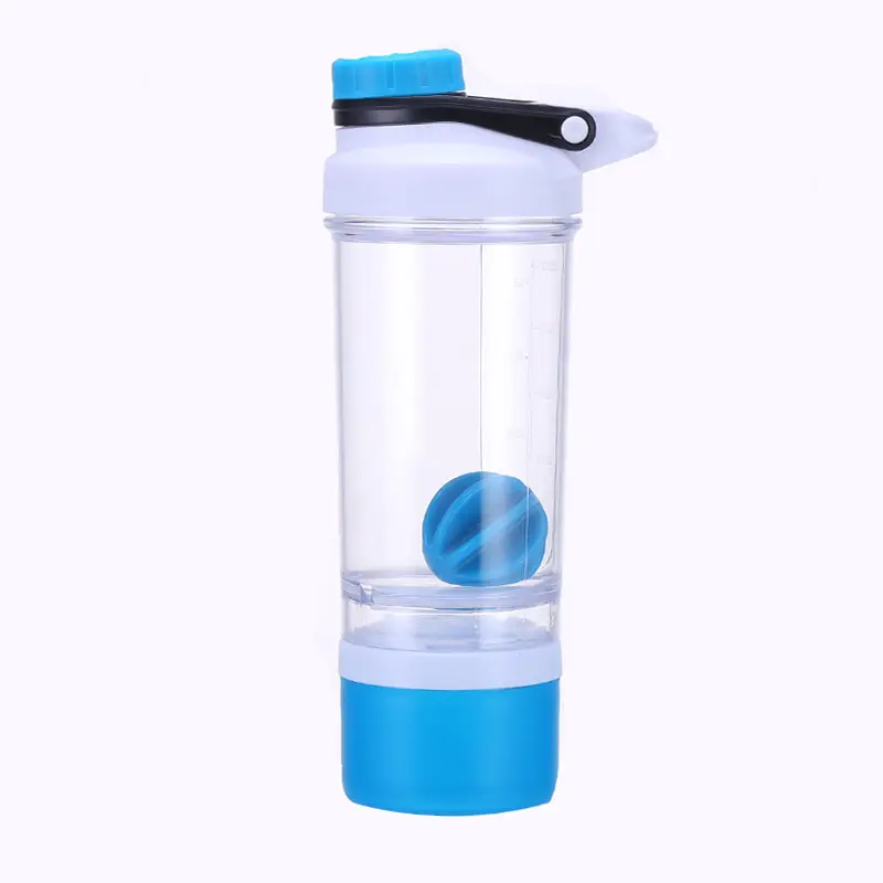 Nuovo Arrivo 600ML di Sport di Palestra Portatile A Tre Strati BPA LIBERO di Plastica della Bottiglia di Proteine Shaker