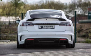 FOR Tesla <b>Models</b> PD-Style Carbon Fiber Body <b>Kit</b> with Bumper Side Skirt Diffuser Spoiler-New Condition - Product Image 4