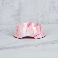 Bois brun bonne qualité conception personnalisée Logo privé mangeoires pour animaux de compagnie chiens chats bols mélamine