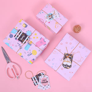 Rollo de papel de regalo de cumpleaños de bebé brillante animal lindo 80g al por mayor - Product Image 6