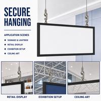 Pince à câble réglable en alliage cuivre-zinc pour suspension d'éclairage, signalétique et affichage OEM ODM