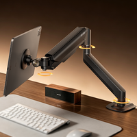Support de bureau magnétique réglable à ressort à gaz pour tablette, bras flottant pour moniteur portable 14 pouces, pivotant à 360°, fixation ergonomique – Direct Usine