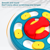 Jouet interactif pour animaux de compagnie, puzzle écologique, distributeur de friandises lent, bol rond en plastique, assiette d'enrichissement alimentaire pour chien