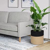 Panier à plantes en jute tressé léger, capacité 10-20L, couvercle de pot d'intérieur, bac de rangement bohème, organisateur 11"X11", décoration maison