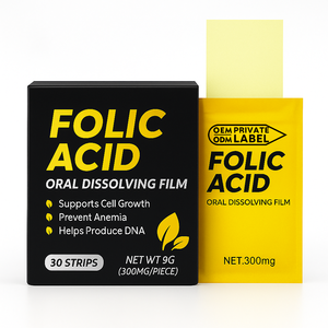 Film oral à dissolution rapide d'acide folique de qualité supérieure, soutient la santé cellulaire, prévient l'anémie nutritionnelle, aide à la synthèse de l'ADN - Product Image 1