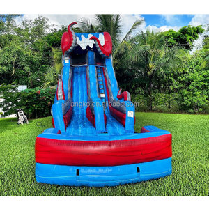 Toboggans aquatiques gonflables commerciaux pour l'extérieur, toboggans aquatiques en forme de pieuvre <span class=keywords><strong>avec</strong></span> <span class=keywords><strong>piscine</strong></span> pour les fêtes - Product Image 3