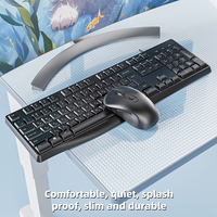 Clavier et souris sans fil 2.4G pour ordinateur, clavier personnalisé en allemand, arabe, néerlandais, portugais, français, brésilien, espagnol, pour le bureau