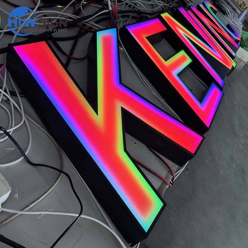 Weatherproof CE&RoHS Certified Programmable RGB Letters Color Changing ...