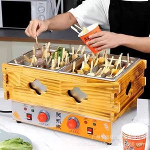 Oden Machine Commercial Electric 9-Compartment Stainless Steel Boiling Pot For Skewers Street Vendors Spicy Hot Pot Equipment - Product Image 3